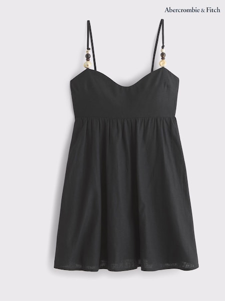 Abercrombie & Fitch Beaded Babydoll Skort Black Dress (H30962) | 101 €