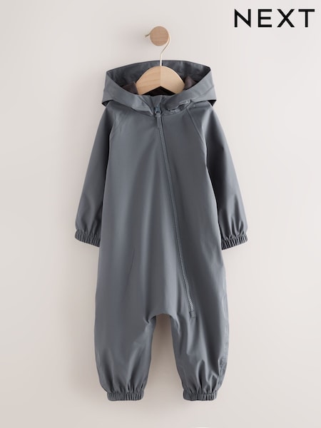 Grey Waterproof Fleece Lined Puddlesuit (3mths-7yrs) (H34911) | AED112 - AED132