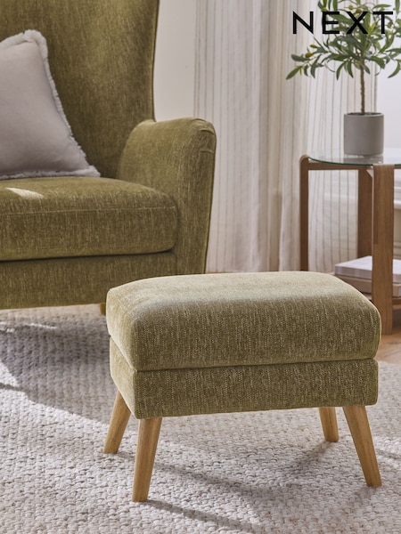 Cotswold Chenille Dark Green Pendry Storage Footstool (H34939) | €135