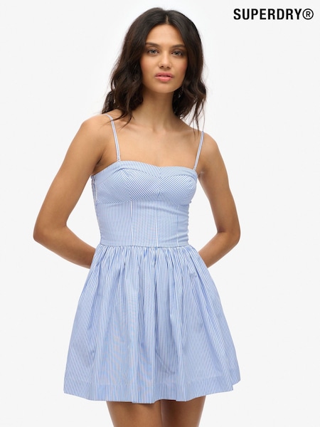 Superdry Light Blue Corset Cami Mini Dress (H34972) | €68