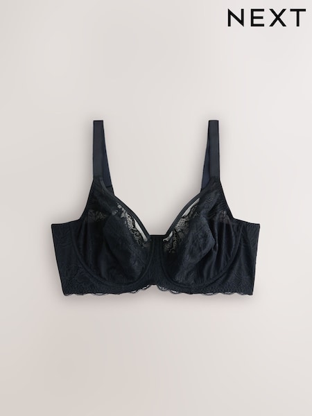 Black F-K Ultimate Support Lace Non Pad Full Cup Bra (H35016) | $61