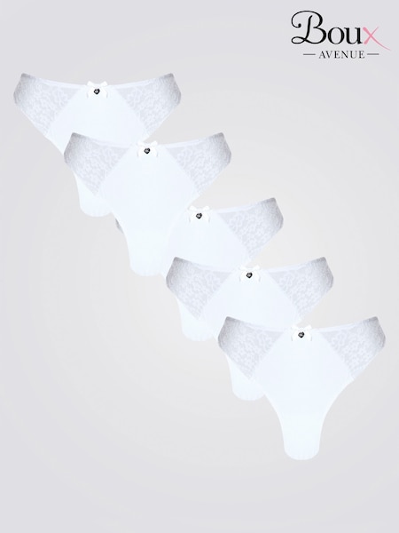 Valkoinen - Boux Avenue Paige Briefs 5 Pack (H35179) | €71