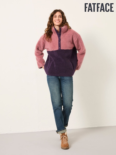 FatFace Zoe Purple/Pink Colour Block Fleece (H35729) | €96