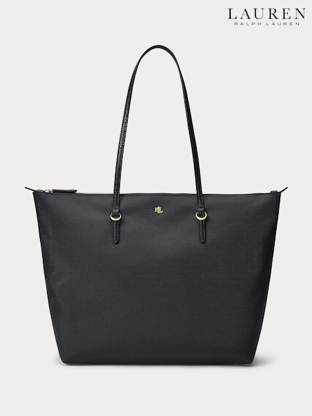 Lauren Ralph Lauren Black Large Keaton Nylon Tote Bag (H35856) | €216
