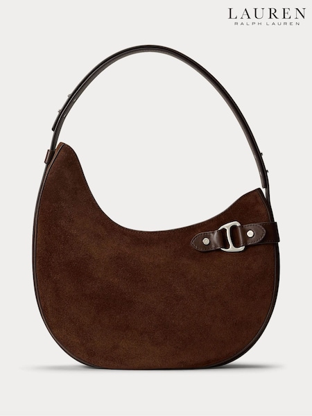 Lauren Ralph Lauren Brown Tasha Leather Shoulder Bag (H35869) | €471