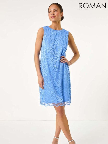 Roman Petite Bow Back Lace Shift Dress (H36188) | 484 LEI