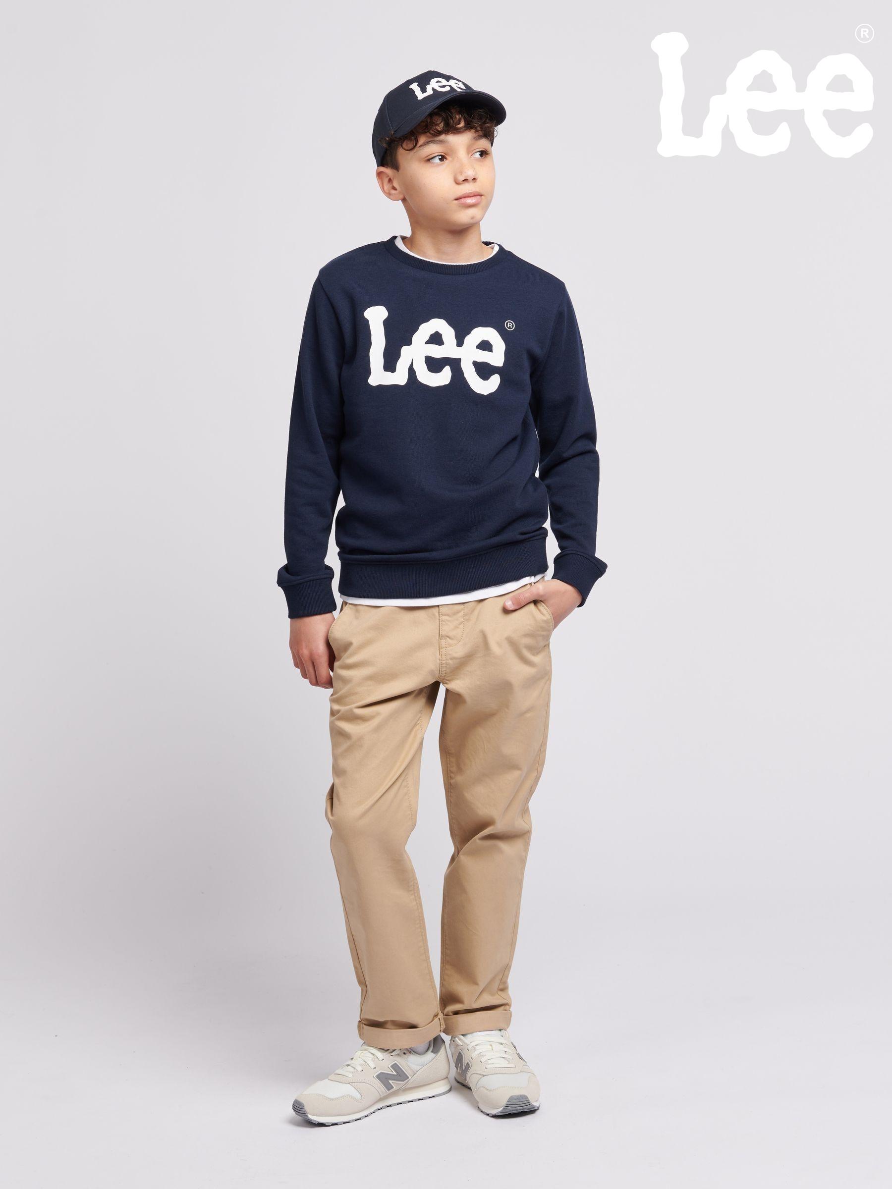 ◆LEE◆ Lee Jeans Graphic Long Sleeve T-Shirt Navy Lee striped long sleeve T-shirt in navy | ASOS