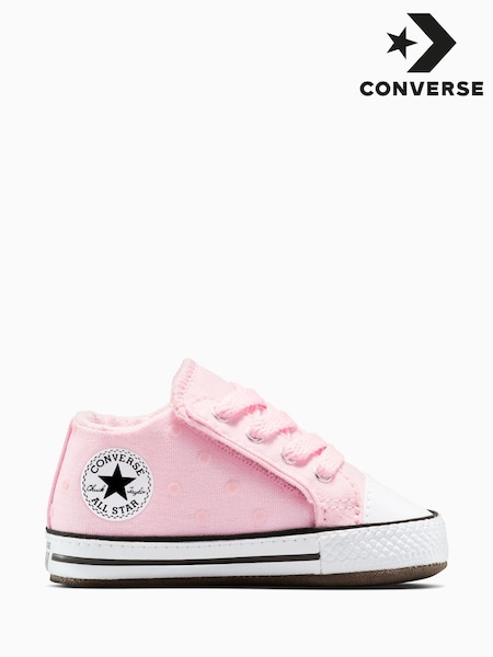 Converse Pink Chuck Taylor Baby Polka Dot Canvas Trainers (H36445) | €40