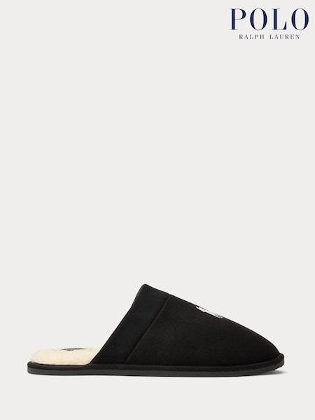 Polo Ralph Lauren Black Klarence Slip On Slippers (H36729) | €102