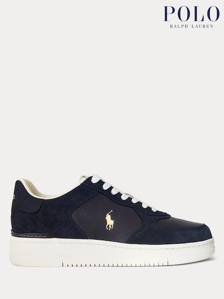 Albastru - Pantofi de sport Polo Ralph Lauren Masters Court din piele (H36736) | 1,043 LEI