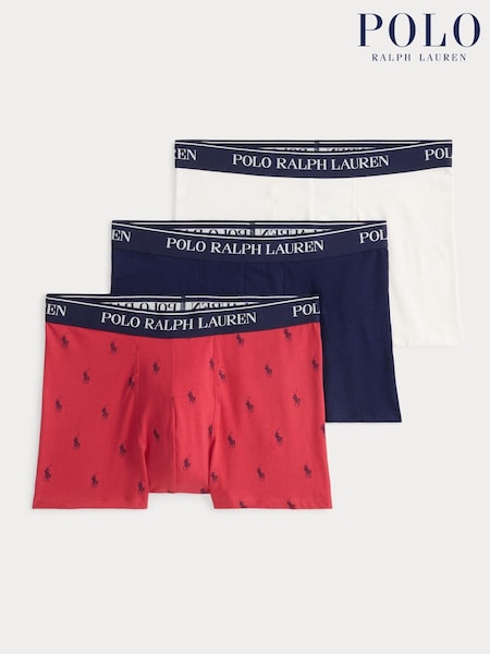 Polo Ralph Lauren Red Stretch Cotton Boxers 3 Pack (H36756) | €60