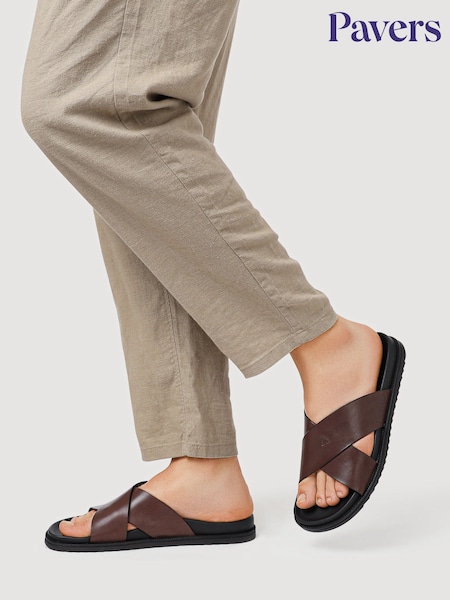 Maro - Pavers Strappy Leather Slides (H36967) | 298 LEI
