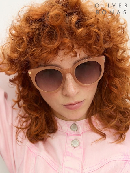 Oliver Bonas Shimmer Preppy Acetate Sunglasses (H37501) | ‏277‏₪