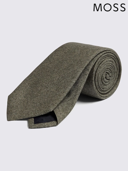 MOSS Green Bottinelli Sage Silk Semi-Plain Tie (H37509) | €53