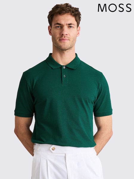 MOSS Green Marron Pique Polo Shirt (H37511) | €43