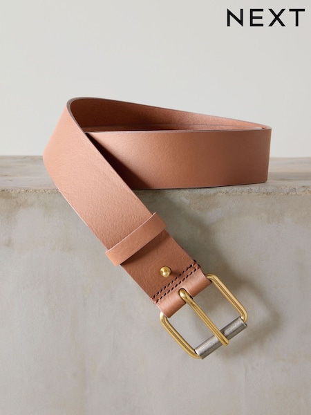 Tan Brown Premium Made In Italy Casual Leather Belt (H37541) | €41