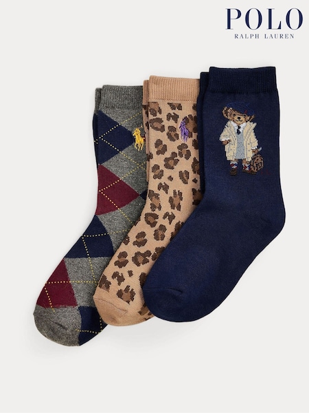 Polo Ralph Lauren Animal Kids Bear Socks 3 Pack (H37561) | €24