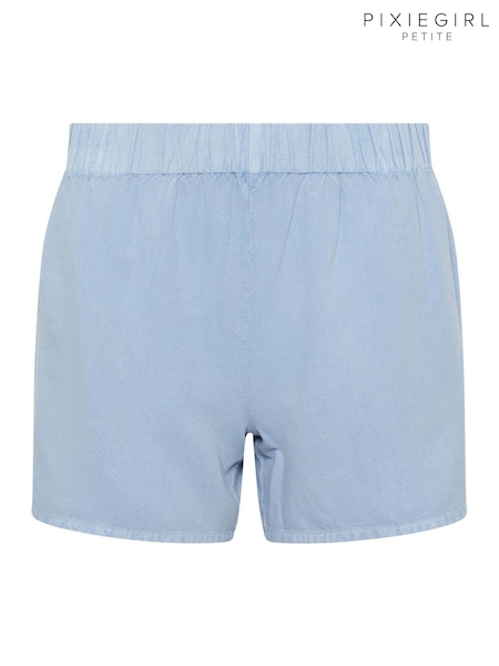 PixieGirl Petite Blue Acid Wash 100% Cotton Shorts (H37598) | AED116