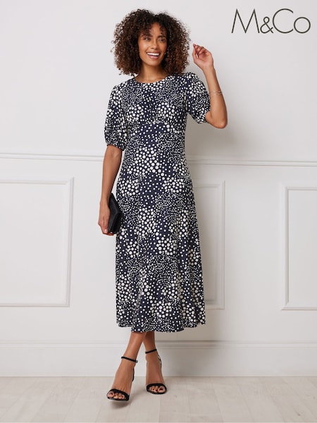M&Co Blue Midi Dress (H37617) | R$ 465