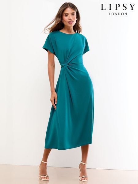Bluu ya Teal - Mavazi ya Lipsy Knot Side Midi (H37636) | KES 8,480