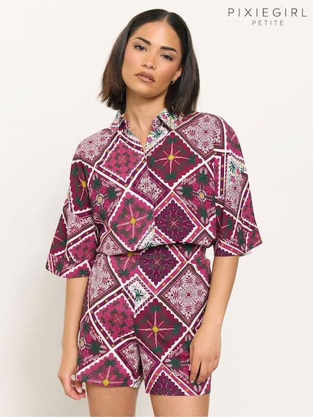 PixieGirl Petite Purple Short Sleeve Shirt (H37672) | AZN 73