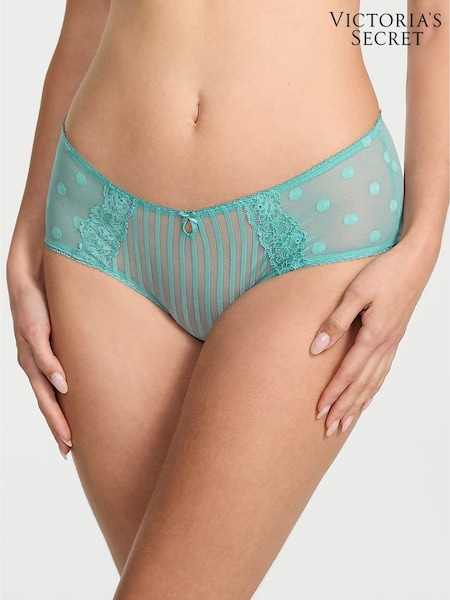 Victoria's Secret Dusty Turquoise Blue Cheeky Sheer Knickers (H37799) | €13
