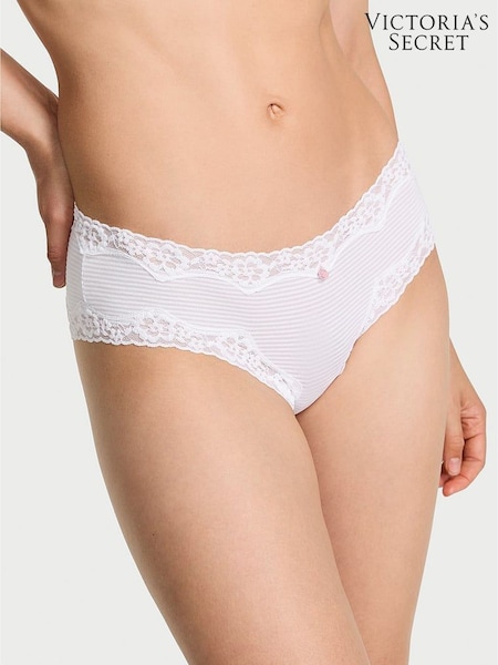Victoria's Secret White Cheeky Lace Waist Knickers (H37831) | €11.50