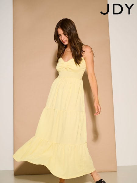 JDY Yellow Sleeveless Layered Jersey Maxi Dress (H39085) | AZN 95