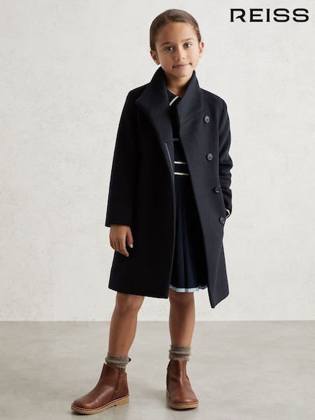 Reiss Navy Kia Coat (H39690) | AED792