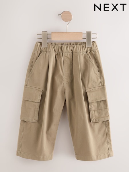 Tan Brown Wide Cargo Trousers (3mths-7yrs) (H39697) | €18 - €21