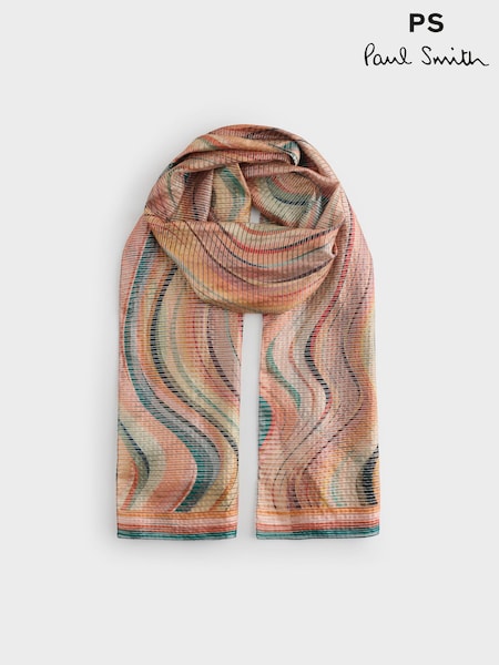PS Paul Smith Multi Swirl Silk Mix Scarf (H39883) | 940 QAR