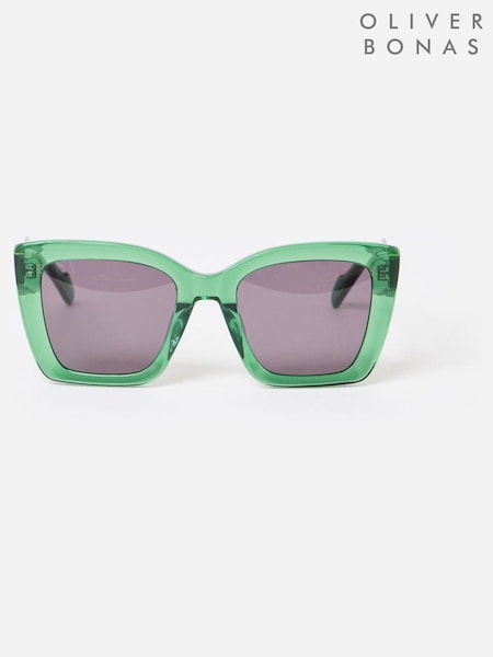 Oliver Bonas Square Cat Eye Acetate Sunglasses (H40219) | ‏277‏₪