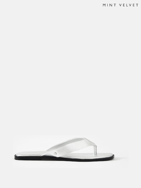Mint Velvet Lula Leather Flip Flops (H40660) | 335 LEI