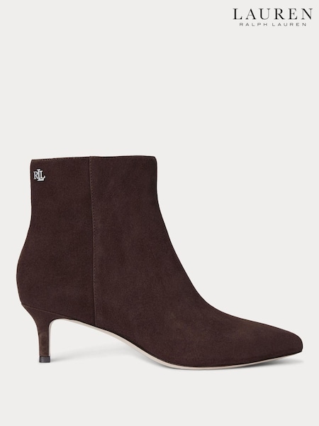 Lauren Ralph Lauren McKay Suede Kitten Heel Ankle Boots (H40722) | R$ 1.865