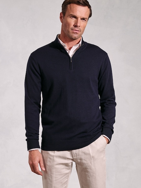 Brook Taverner Blue 1/4 Zip Jumper (H41056) | 3,605 UAH