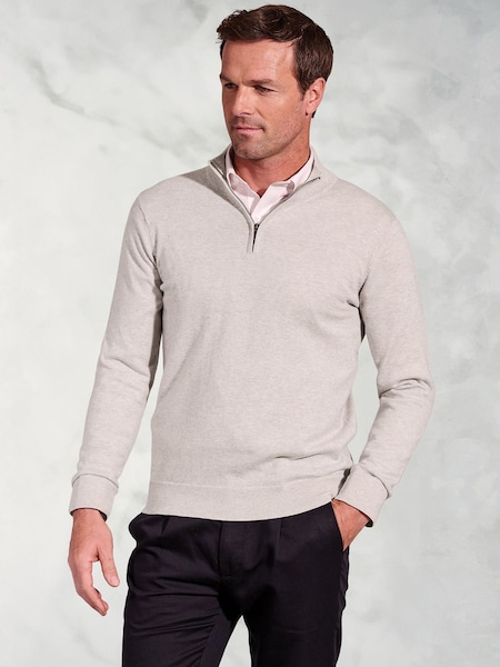 Brook Taverner Grey 1/4 Zip Jumper (H41063) | R$ 590