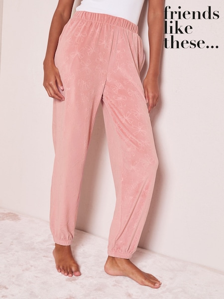 Friends Like These Pink Bow Embossed Nightwear Bottoms (H41268) | €35