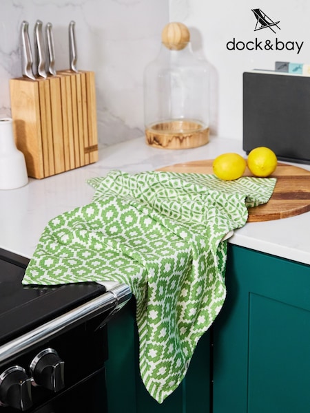 Dock & Bay Green Tea Towel Quick Dry Kitchen and Dish Towel (H41275) | €21
