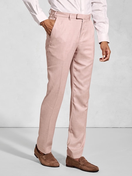Brook Taverner Pink Textured Occasion Suit Trousers (H41364) | € 78