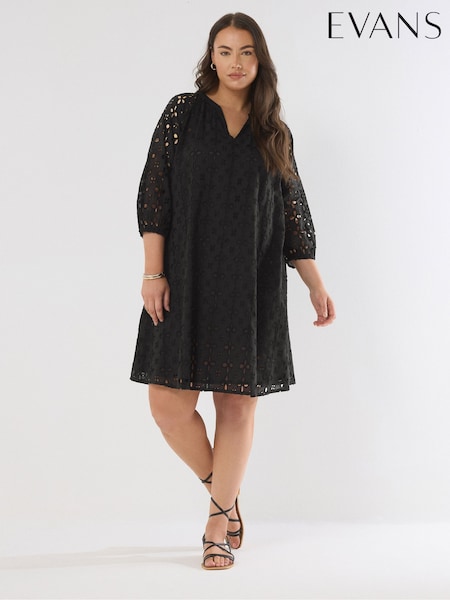 Evans 100% Cotton Broidery Swing Dress (H41372) | R$ 525