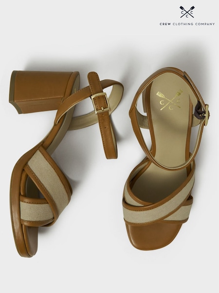 Crew Clothing Natural High Heel Sandals (H41601) | R$ 840