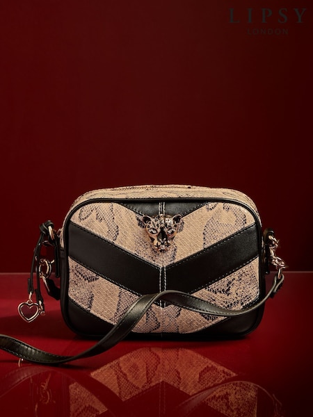 Lipsy Snake Print Boxy Cross-Body Bag (H41602) | €50.50