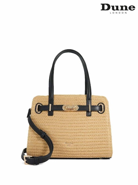 Dune London Natural Dinidefine Medium Belted Tote Bag (H41646) | €177