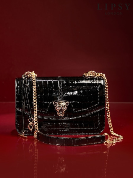 Lipsy Black Medium Chain Shoulder Bag (H41648) | €56