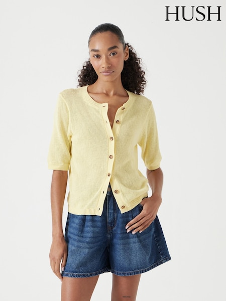 Rumena - Hush Linen Blend Short Sleeve Cardigan (H41747) | € 105