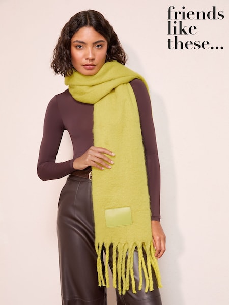 Friends Like These Chartreuse Cosy Brushed Blanket Scarf (H42187) | €22.50