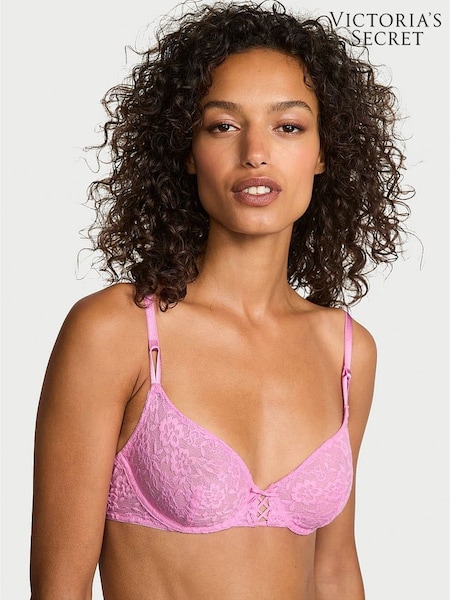 Victoria's Secret Pink Lilac Unlined Demi Sexy T-Shirt Lace-Up Bra (H42294) | €33