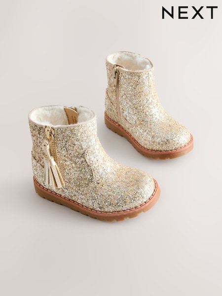 ذهبي براق - Chelsea Zip Tassel Ankle Boots (H42326) | ‏137 د.إ.‏ - ‏ 157‏ د.إ.