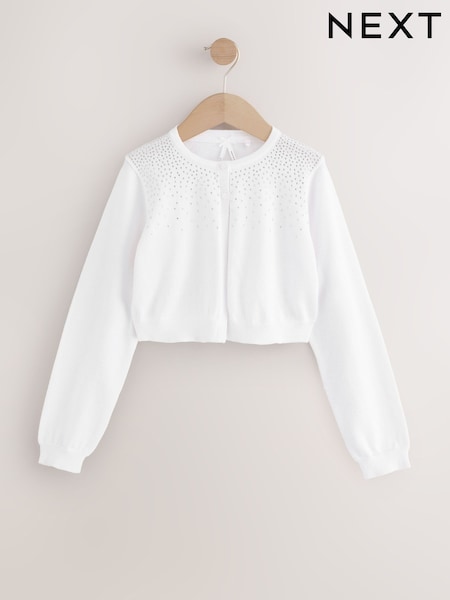 White Diamante Occasion Shrug (3-16yrs) (H42402) | $43 - $57