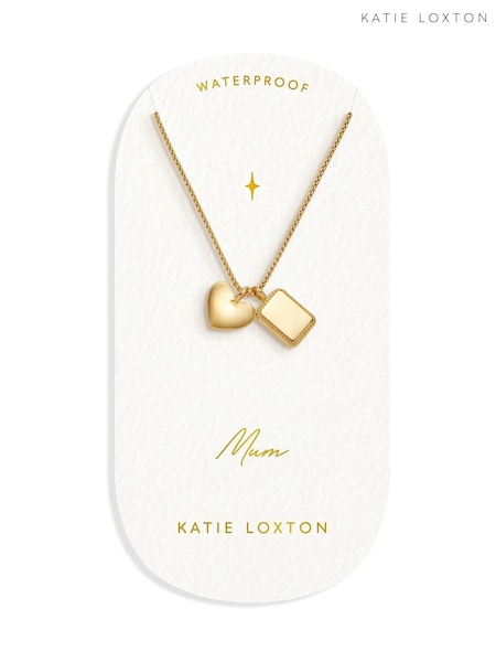 Katie Loxton Gold Tone Mum' Charm Waterproof Necklace (H42510) | €36